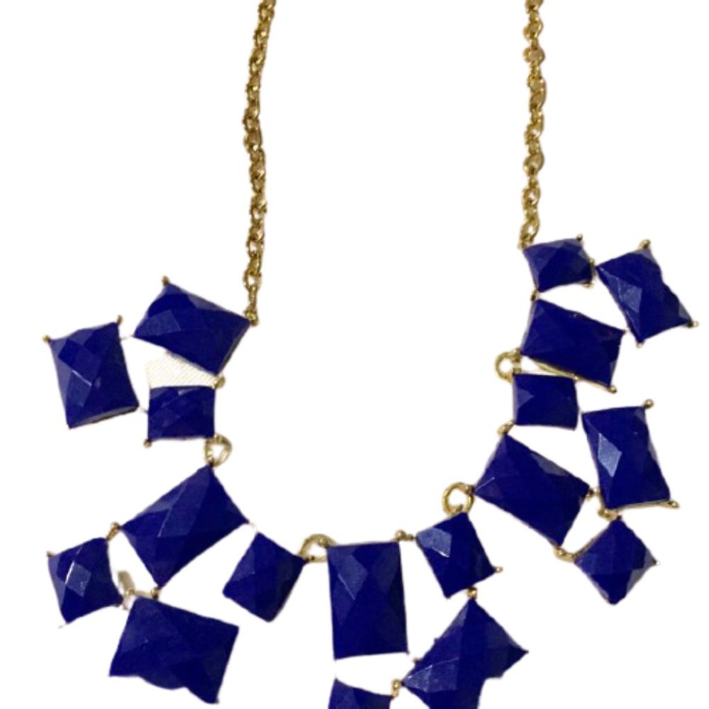 Navy Blue Link Up Necklace